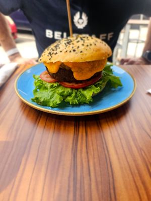 Azuki burger at kVegan in Tenerife