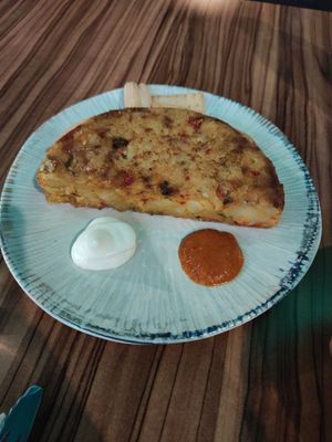 Spanish omelette at kVegan in Tenerife