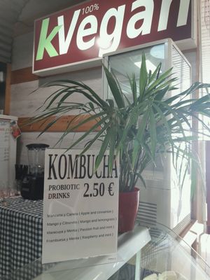 Kombucha at kVegan in Tenerife