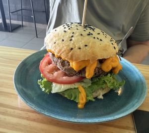 Lentil Burger  at kVegan in Tenerife