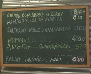 Some of the main courses at kVegan in Tenerife