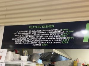 Main dishes  at kVegan in Tenerife