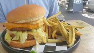 Vegan Big Mac burger at Adam & Eve in Bendigo