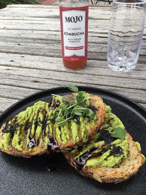 Avo on toast  at Adam & Eve in Bendigo