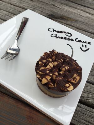 Vegan cheesecake  at Adam & Eve in Bendigo