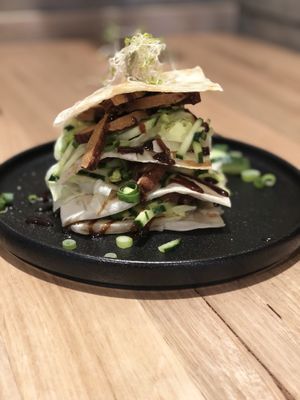 Tofu stack at Adam & Eve in Bendigo