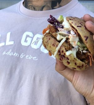 Jackfruit burger at Adam & Eve in Bendigo