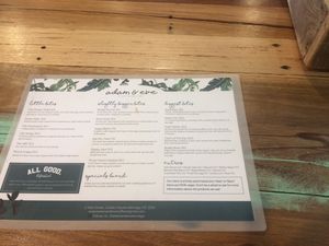 Menu p2 at Adam & Eve in Bendigo