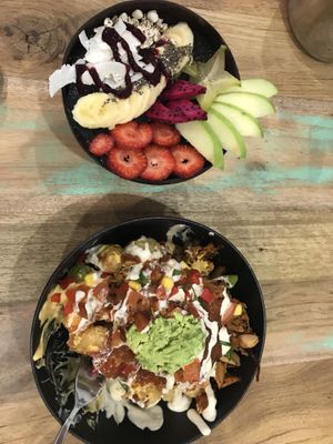 tropical thunder smoothie bowl & nacho gems at Adam & Eve in Bendigo