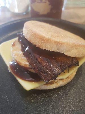 Bbq facon & tofu muffins at Adam & Eve in Bendigo