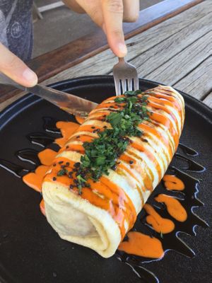 Breakfast burrito at Adam & Eve in Bendigo