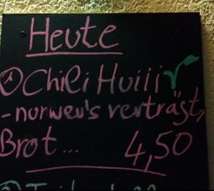vegan Chili on the Menu  at Alt Buchheim in Cologne
