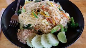 Vegan Pad Thai at Ananda Yoga Detox in Koh Phangan