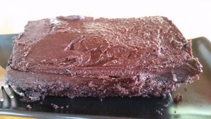 chocolate cake at Ananda Yoga Detox in Koh Phangan