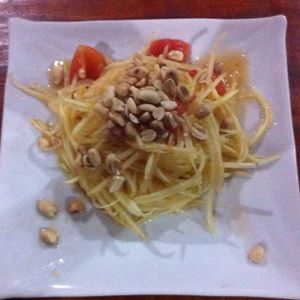 Papaya salad (10,000 kip) at Lai's Place in Luang Namtha