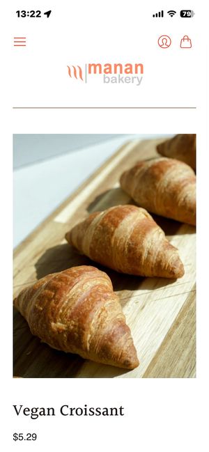 vegan croissants   at Manan Bakery in Las Vegas