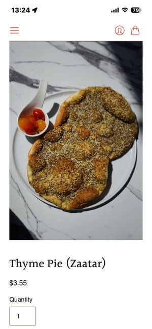 zaatar bread   at Manan Bakery in Las Vegas