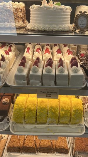 vegan strawberry cake  at Manan Bakery in Las Vegas