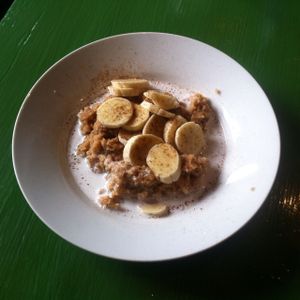 Rice porridge (20,000 kip) at Bamboo Lounge - Forest Retreat in Luang Namtha