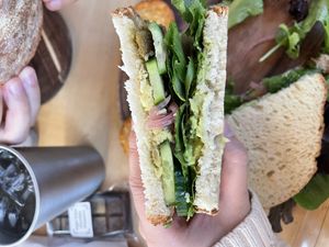 Avocado sandwich  at Pluto’s Organic Cafe in Redmond
