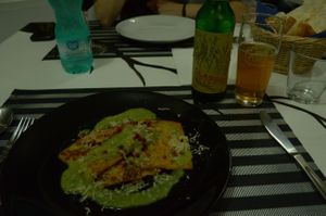 Chickpea fritters with creamed zucchini at Logud'Oro in Sassari