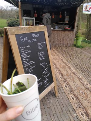 Offer at the bos kiosk, also many vegan ice creams at Hotel Gaia in Diepenveen