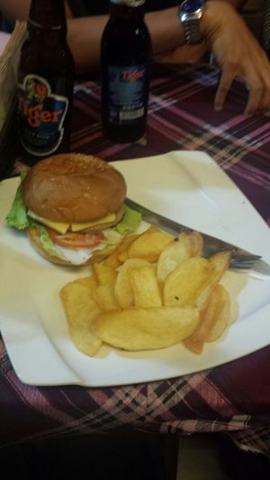 Veggie burger  at Bookworm's Coffee in Ho Chi Minh City