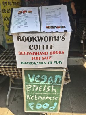 Entrance  at Bookworm's Coffee in Ho Chi Minh City