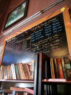 Vegan Specials Menu at Bookworm's Coffee in Ho Chi Minh City
