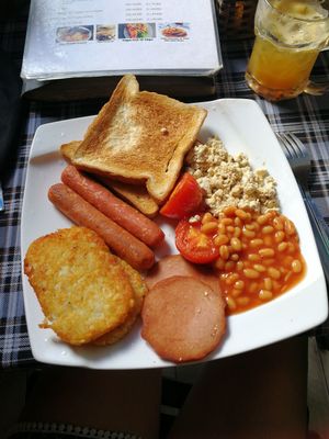 Best vegan fry iv had anywhere! at Bookworm's Coffee in Ho Chi Minh City