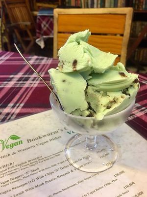 Vegan Ice Cream. Mint Choc Chip at Bookworm's Coffee in Ho Chi Minh City