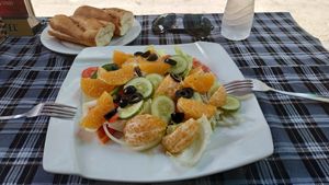 Vegan salad at Bookworm's Coffee in Ho Chi Minh City