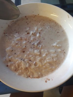 Rice pudding with cinnamon. For 45k. Disgusting at Bookworm's Coffee in Ho Chi Minh City