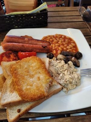 Low quality vegan deli meats at Bookworm's Coffee in Ho Chi Minh City