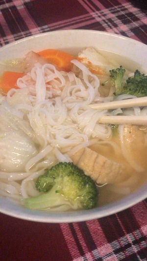 vegan pho  at Bookworm's Coffee in Ho Chi Minh City