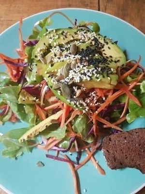 avocado salad at The Yogarden in Koh Samui