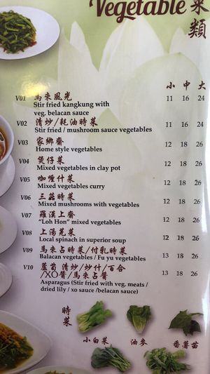 Menu at Great Nature Enterprise in Klang