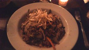 veggies and tofu wok, Café Origen. bad photo, sorry, but very tasty dish at Origen in Buenos Aires