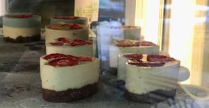 Raw cakes at Vega in Skopje