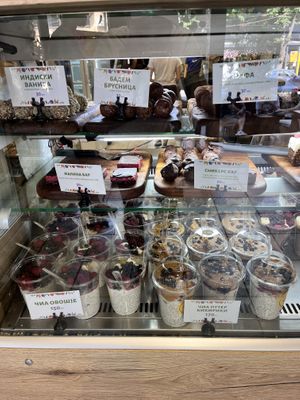 Display case  at Vega in Skopje