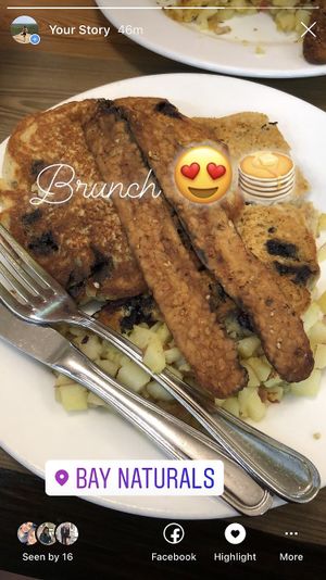 Gluten free version of their pancakes 🥞  at Bay Naturals Healthy Market & Kitchen in Myrtle Beach