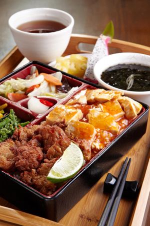 Set meal at Guangcheng Vegetarian in Hsinchu