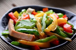 Stir fry at Guangcheng Vegetarian in Hsinchu