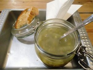 dill soup at Chwast Food in Warsaw