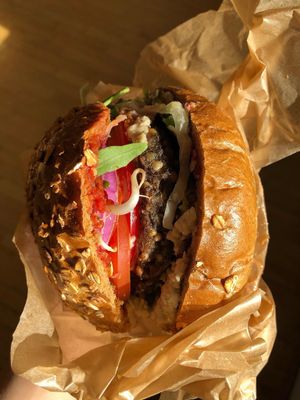 Mushroom burger - second favourite !!  at Chwast Food in Warsaw