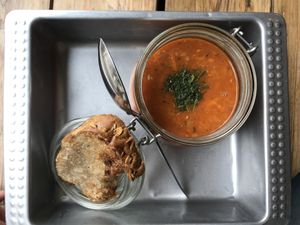 Lentil soup. Maybe the best I’ve ever had.  at Chwast Food in Warsaw