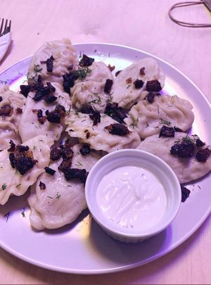 Pierogi at Chwast Food in Warsaw