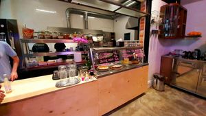 Counter at Chwast Food in Warsaw