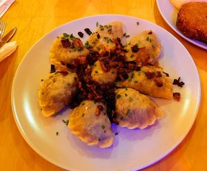 Pierogi at Chwast Food in Warsaw