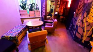 Neon lights at Chwast Food in Warsaw